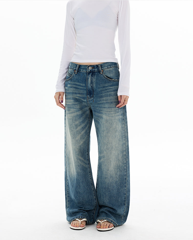 MADWITCH VINTAGE WASHED WIDE LEG JEANS #CK5550