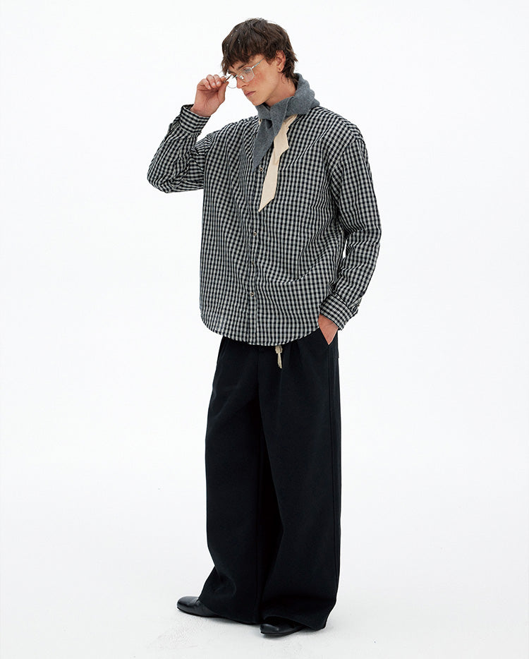 MADWITCH RETRO COLORBLOCK PLAID SHIRT #CW1155
