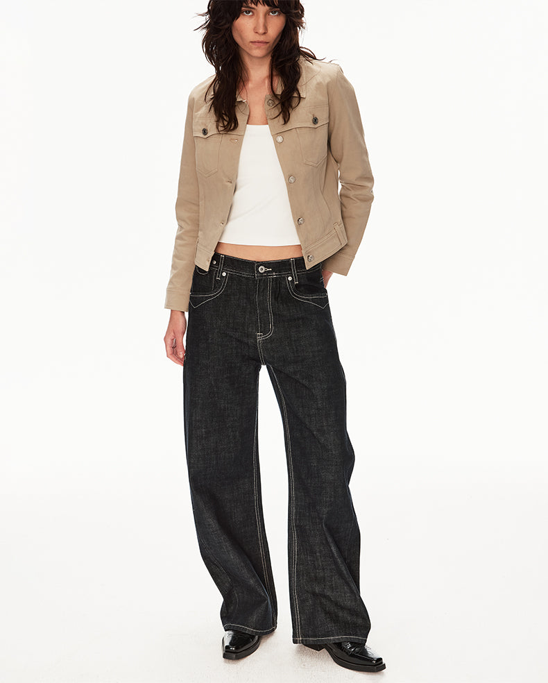 MADWIT VINTAGE RAW WIDE JEANS #GPC9782