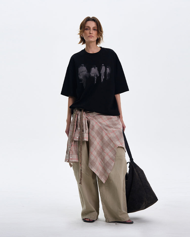 MADWITCH VERSATILE VIBE PRINT T-SHIRT #329