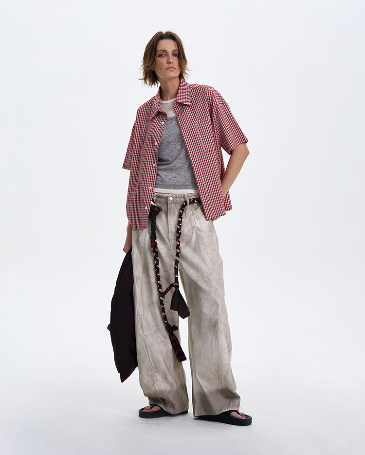 MADWITCH VINTAGE PLAID SHIRT #CR213