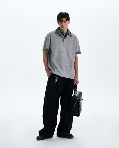 MADWITCH PLAID TURN-DOWN COLLAR SHORT SLEEVE SHIRT #C1768C25