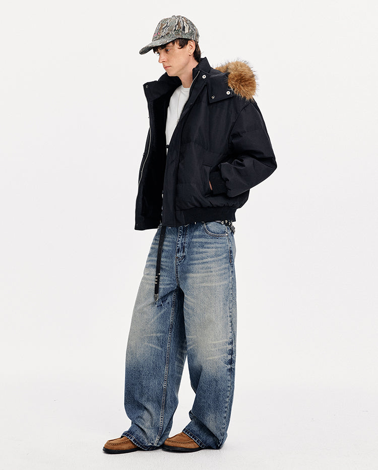 MADWITCH HOODED MINIMALIST DOWN JACKET #630321