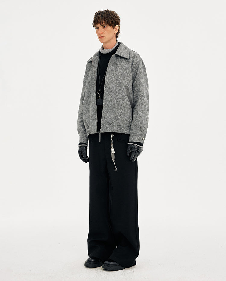 MADWITCH NOTCHED COLLAR QUILTED OVERCOAT #OY2557