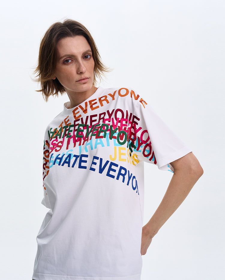MADWITCH ORIGINAL LETTER PRINT T-SHIRT #MD4113