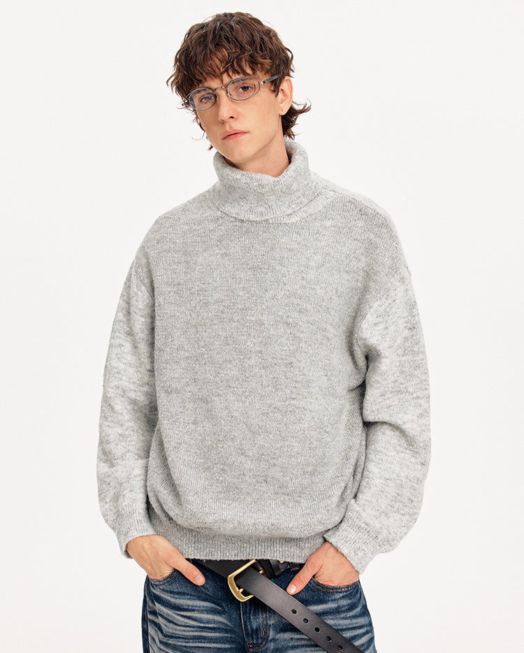 MADWITCH WOOL BLEND STAND COLLAR SWEATER #72672