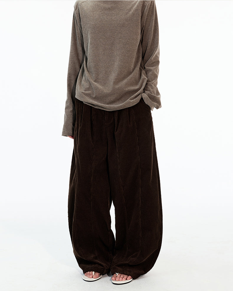 MADWITCH DOUBLE PLEAT CORDUROY TROUSERS #CK6935