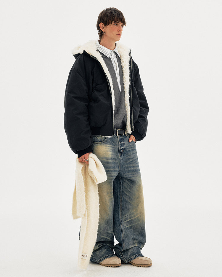 MADWITCH FLEECE HOODED COAT #M377