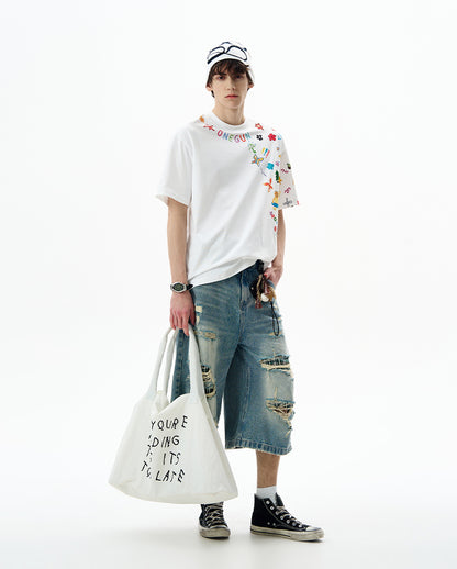 MADWITCH GRAFFITI PRINT TEE #C828