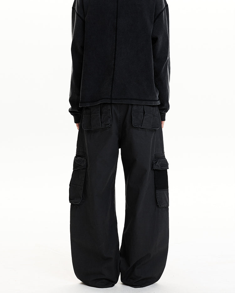 MADWIT WASHED MULTI-POCKET WORK PANTS #CK6923
