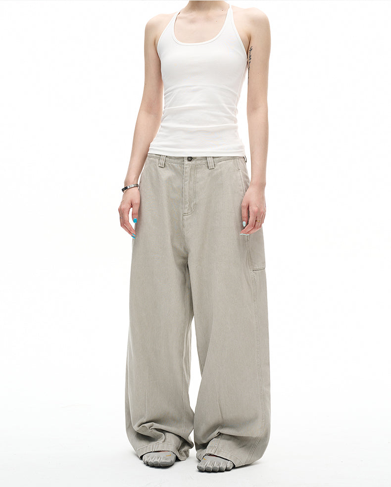 MADWITCH VINTAGE DISTRESSED STRAIGHT JEANS #CK6876