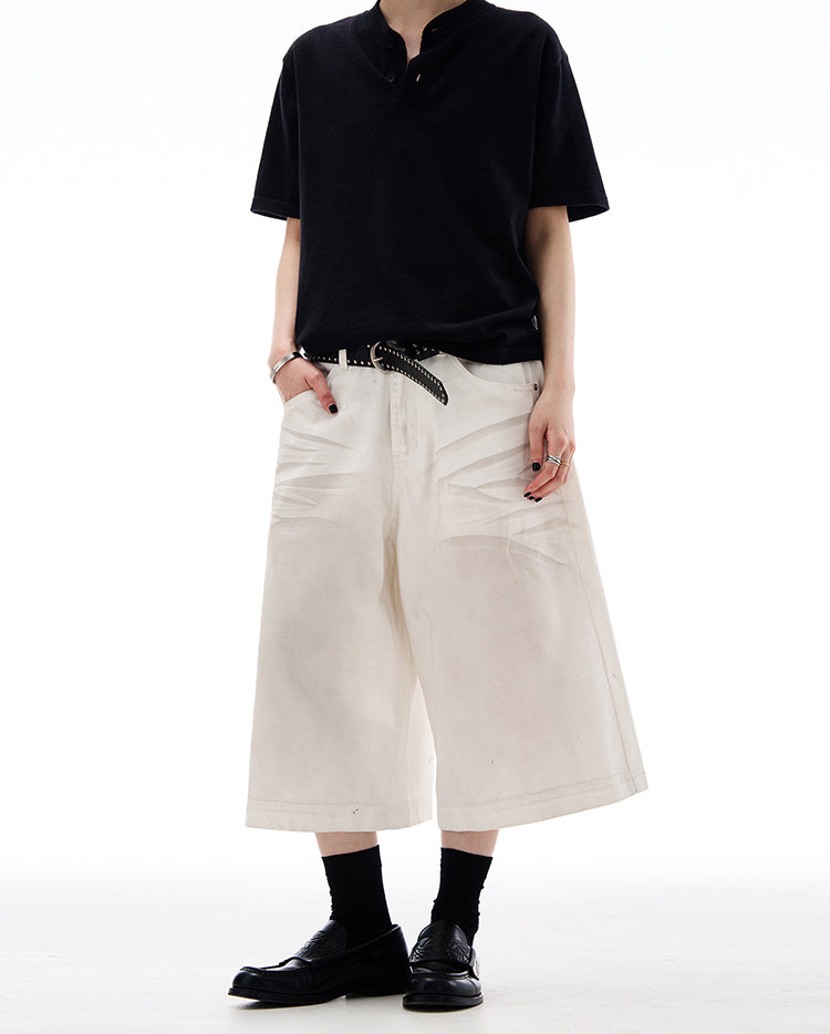 MADWITCH AMERICAN HIGH STREET CROPPED JEANS #L804