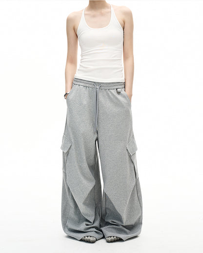 MADWITCH MULTI-POCKET WIDE SWEATPANTS #C930