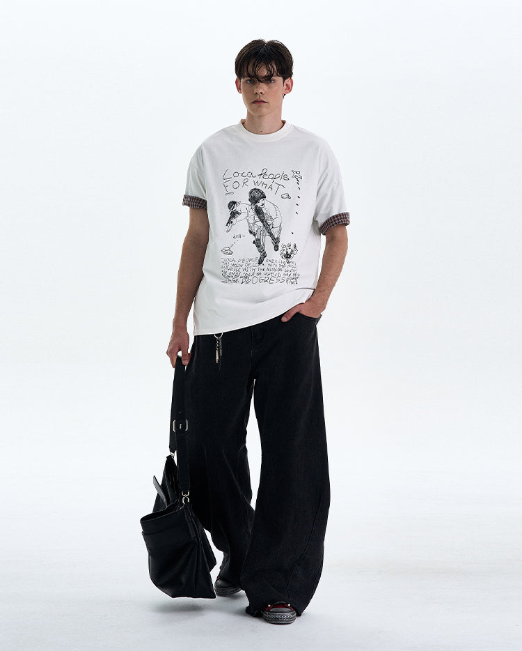 MADWITCH GRAFFITI PRINT TEE #T9503