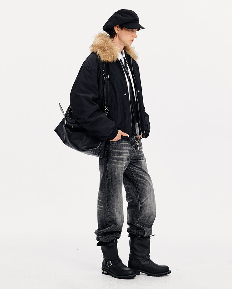 MADWITCH PATCHWORK FUR WORKWEAR JACKET #990260