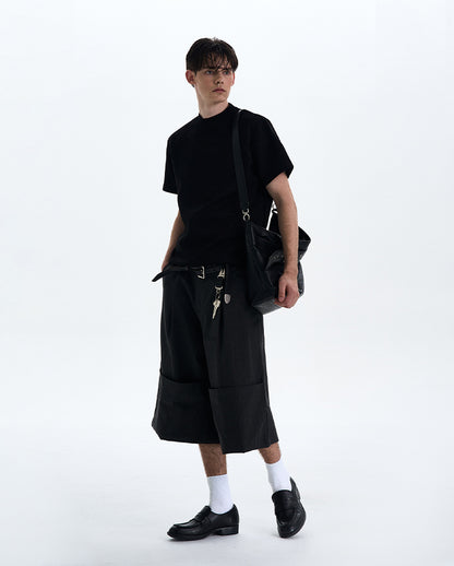 MADWITCH BOXY STRAIGHT SHOULDER T-SHIRT #XY24002