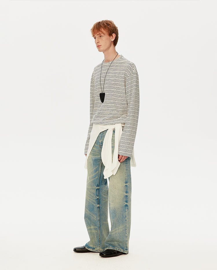 MADWITCH VINTAGE ROLLED TEE UTU052 - MadWitch Store