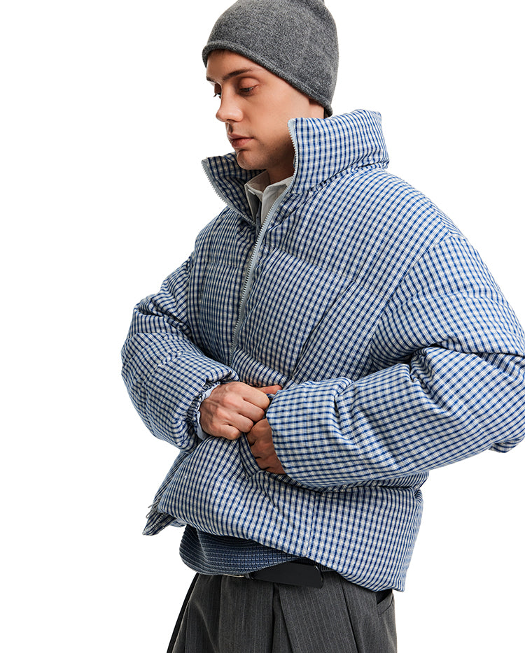 MADWITCH PLAID DOWN COAT #8815A331