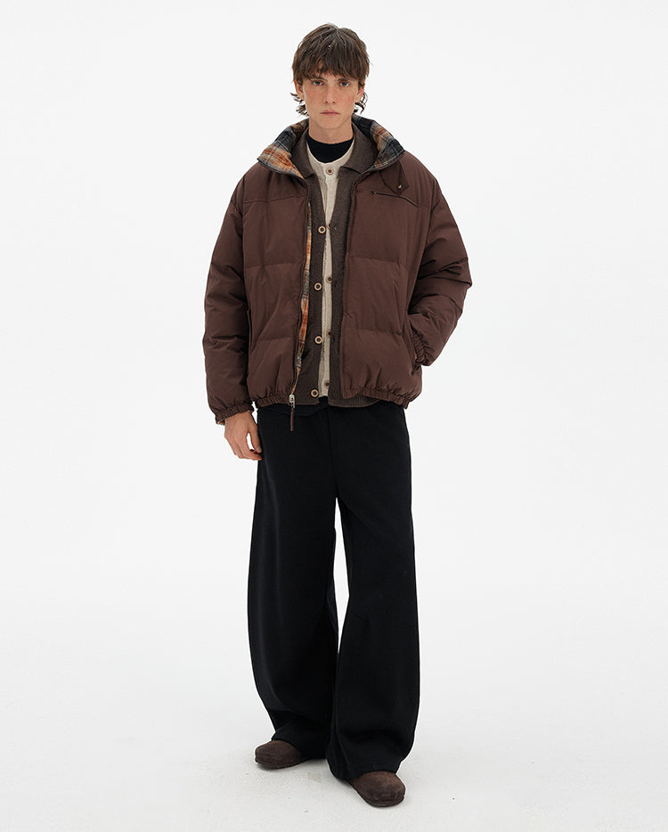 MADWITCH REVERSIBLE PLAID PUFFER JACKET #254YR10160