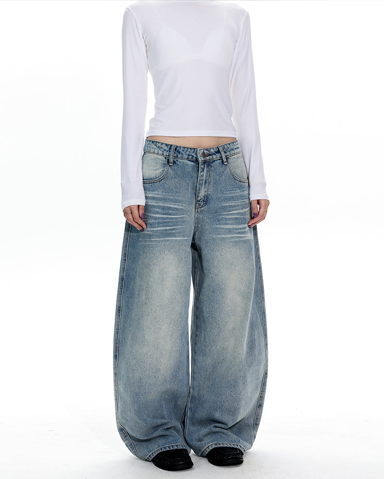 MADWITCH EMBROIDERED WIDE LEG JEANS #5031