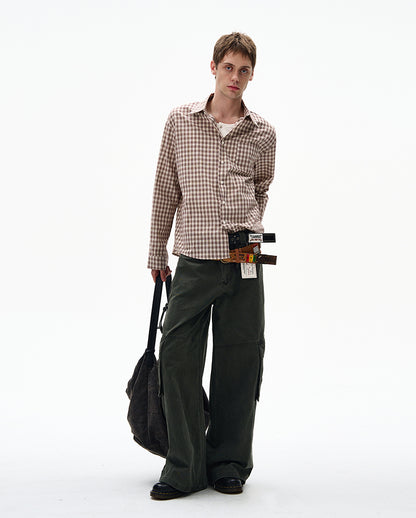 MADWITCH CHECKERED LONG SLEEVE SHIRT #RC86