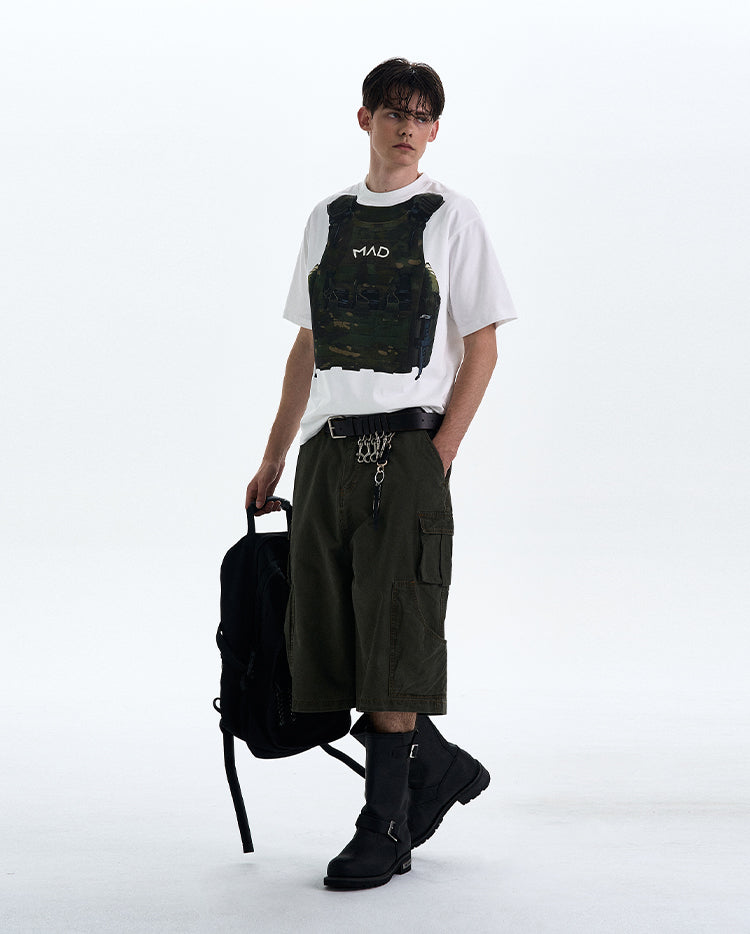 MADWITCH ORIGINAL VEST PRINT T-SHIRT #MD4172