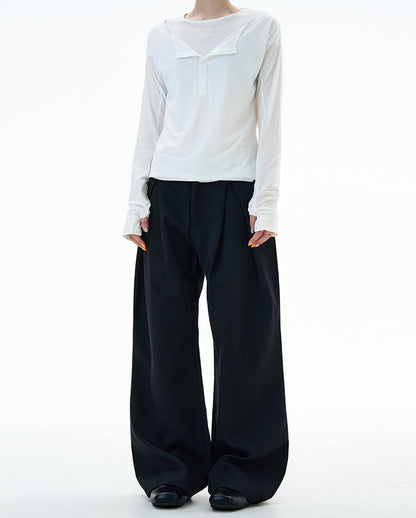 MADWITCH UNISEX WIDE LEG STRAIGHT DRESS PANTS #C915