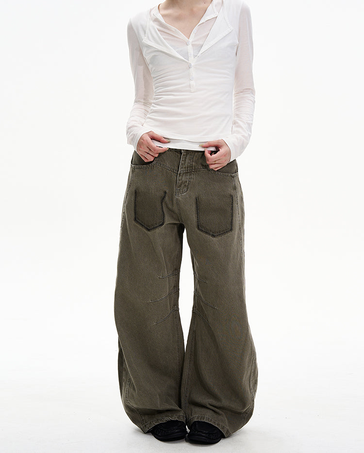 MADWITCH GRUNGE SLUNG JEANS #G6890