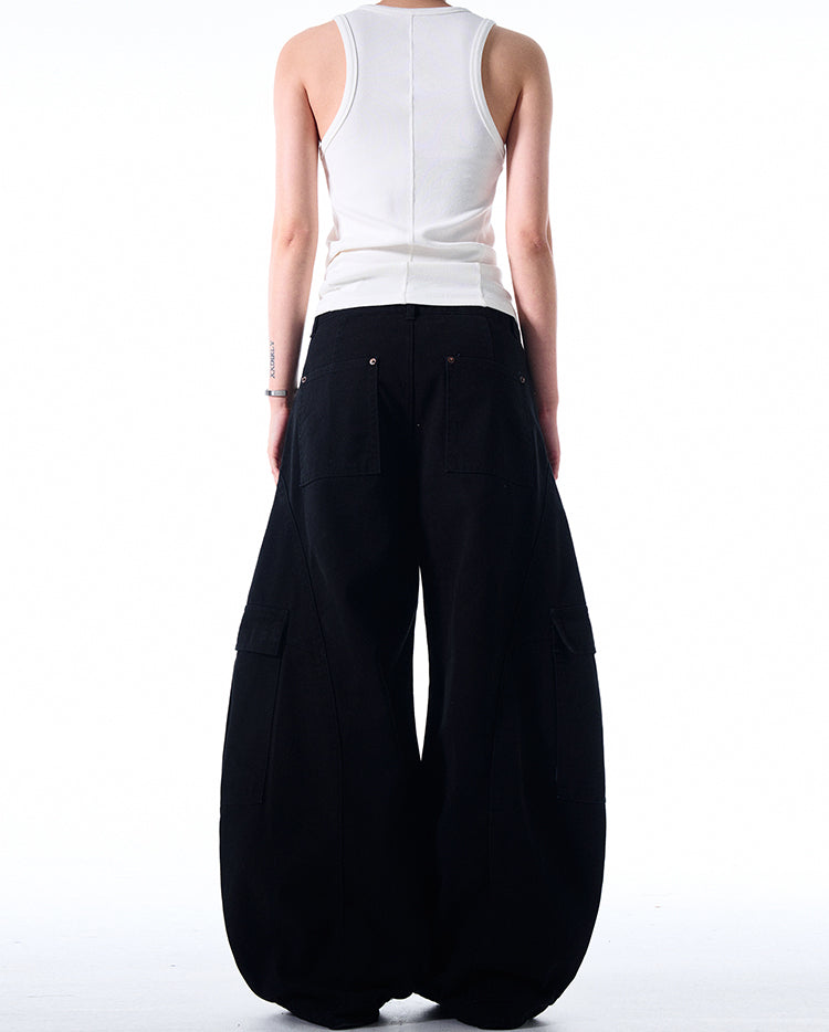 MADWITCH DECONSTRUCTED WIDE-LEG CARGO PANTS #DR6302