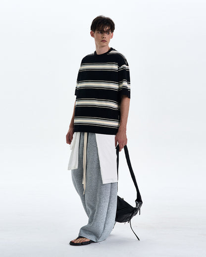 MADWITCH STRIPED SHORT SLEEVE SHIRT #27325
