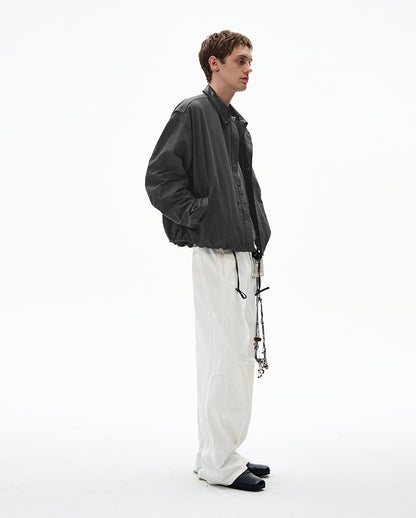 MADWITCH LEATHER-TRIMMED CASUAL TOP #M1005