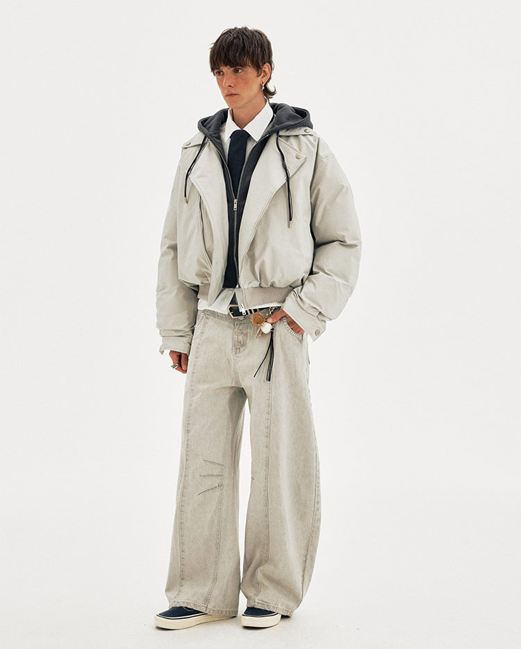 MADWITCH FAUX CROP PARKA #M068