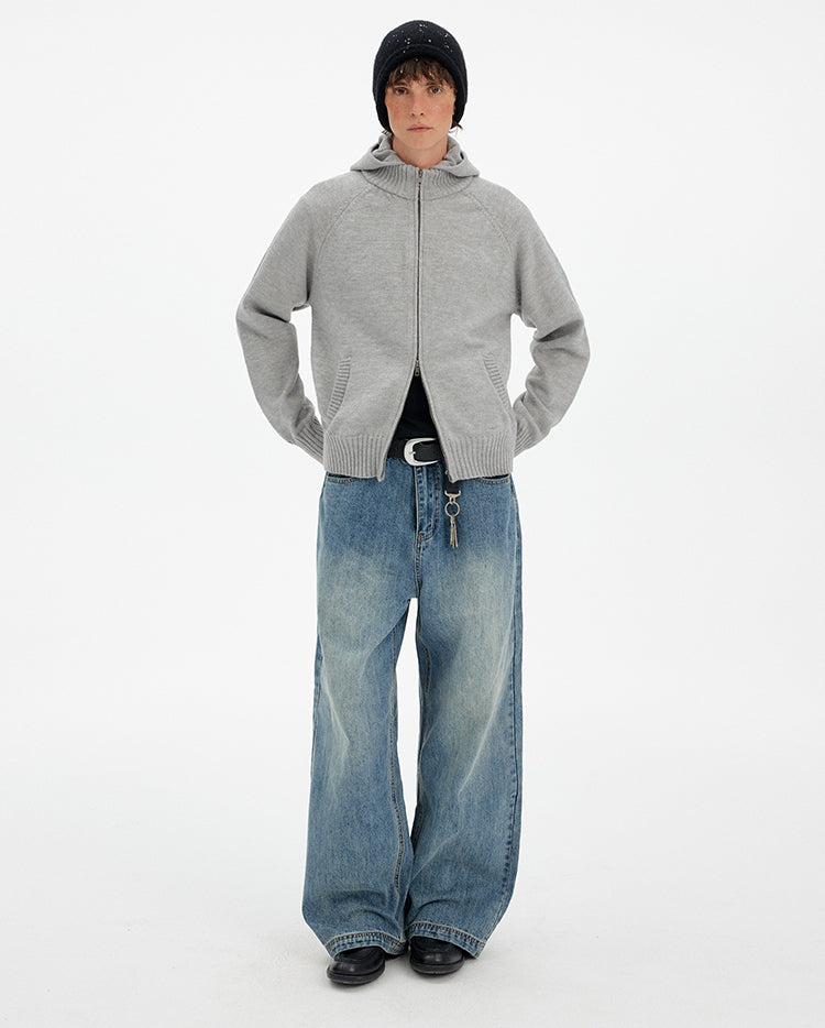 MADWITCH RETRO HOODED KNIT CARDIGAN #MY017
