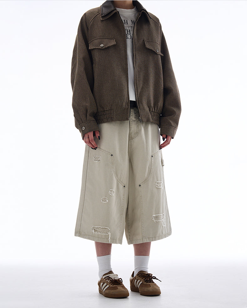 MADWITCH LUMBERJACK WORKWEAR CROPPED PANTS #CK3386D