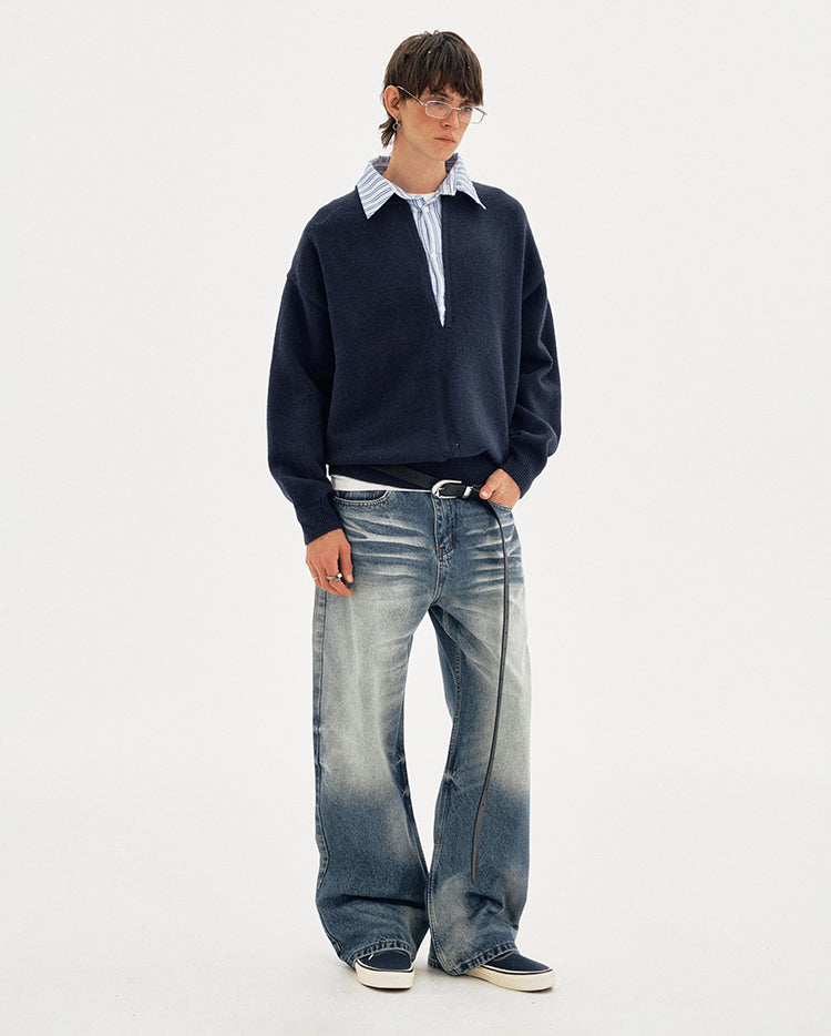 MADWITCH LAYER COLLAR SWEATER #1141