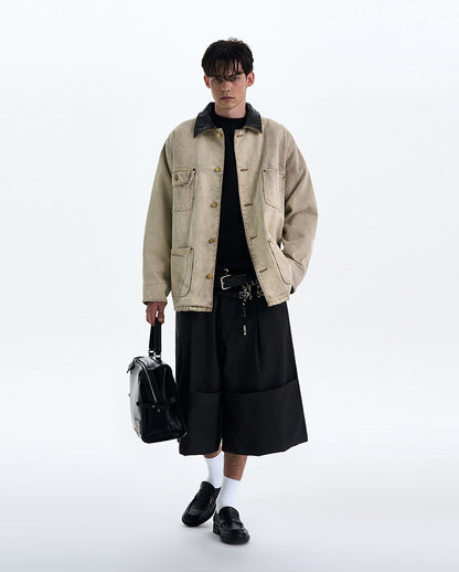 MADWITCH BARN STYLE TURN-DOWN COLLAR JACKET #CW1136