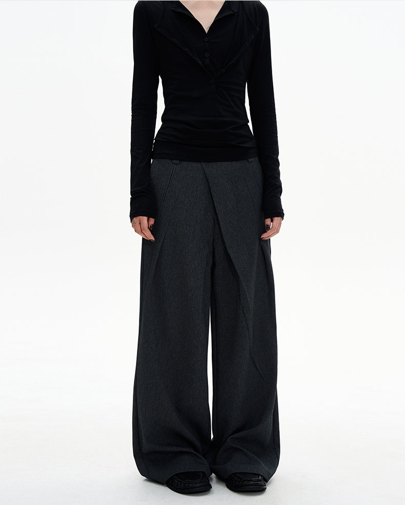 MADWITCH DIAGONAL FOLD PANTS #GPC6900