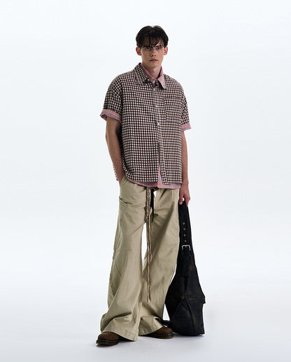 MADWITCH POLKA DOT CHECKERED SHIRT #CR222