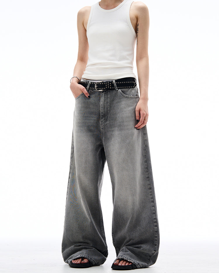 MADWITCH WASHED FLARED DENIM JEANS #CK5398