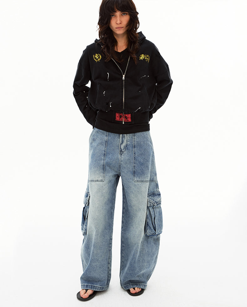 MADWIT UTILITY WASH JEANS #G6856