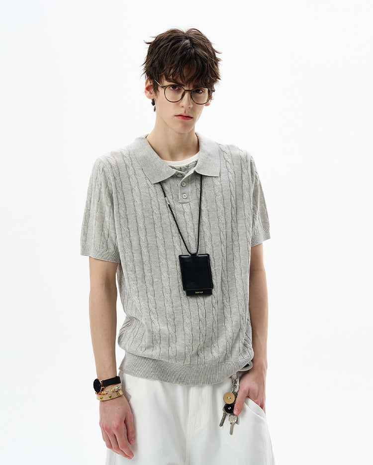 MADWITCH POLO KNIT TEE #LX010