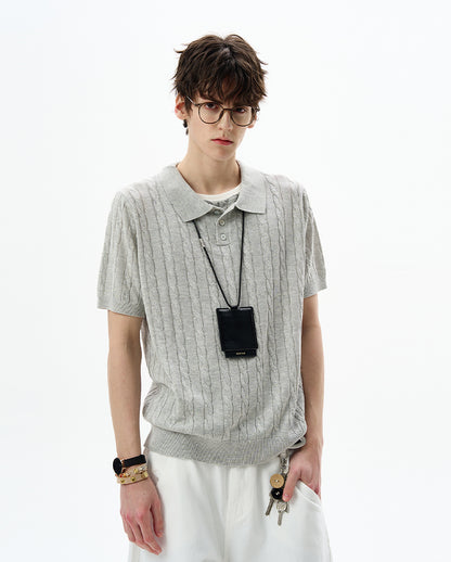 MADWITCH POLO KNIT TEE #LX010