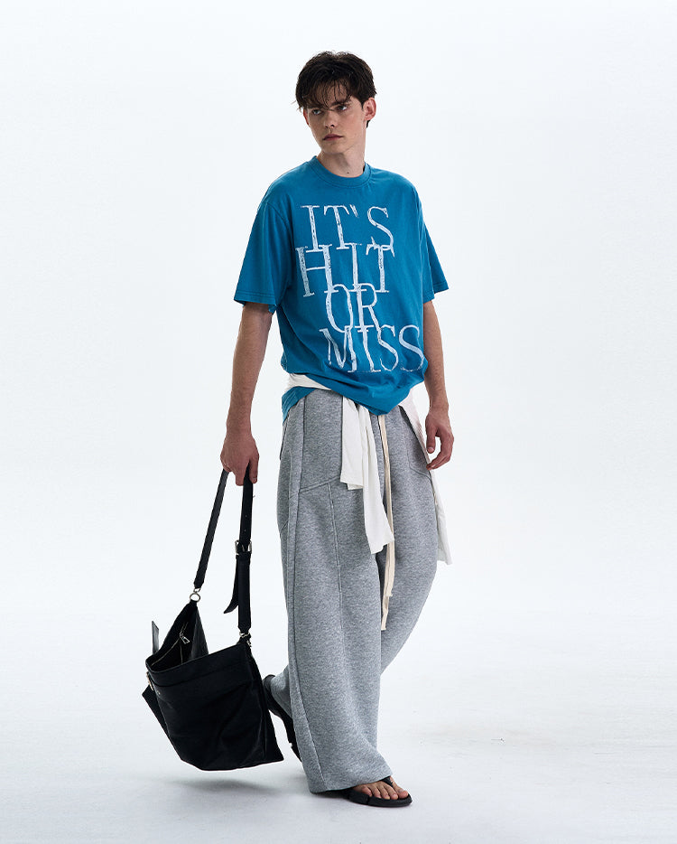 MADWITCH ROUND NECK LETTER PRINT T-SHIRT #27297