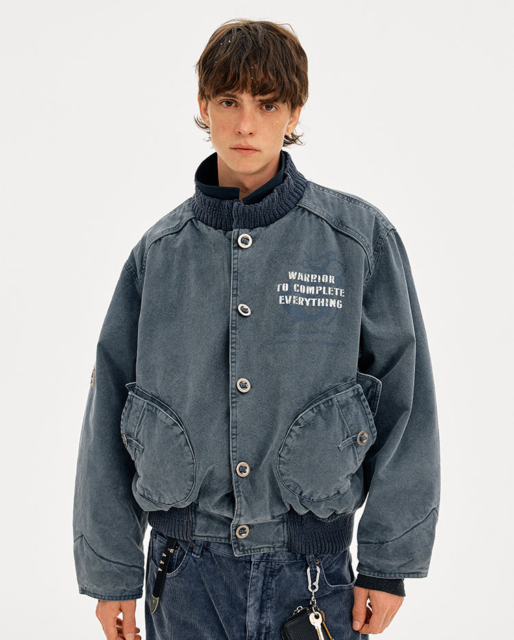 MADWITCH VINTAGE WASHED WORKWEAR QUILTED JACKET #AW25152