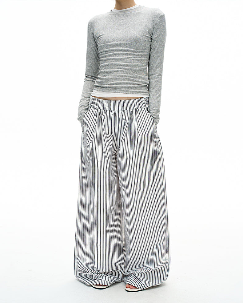 MADWITCH LAZY STRIPE TROUSERS #C935
