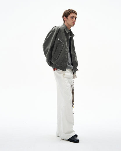 MADWITCH UNISEX SUEDE UTILITY JACKET #L963