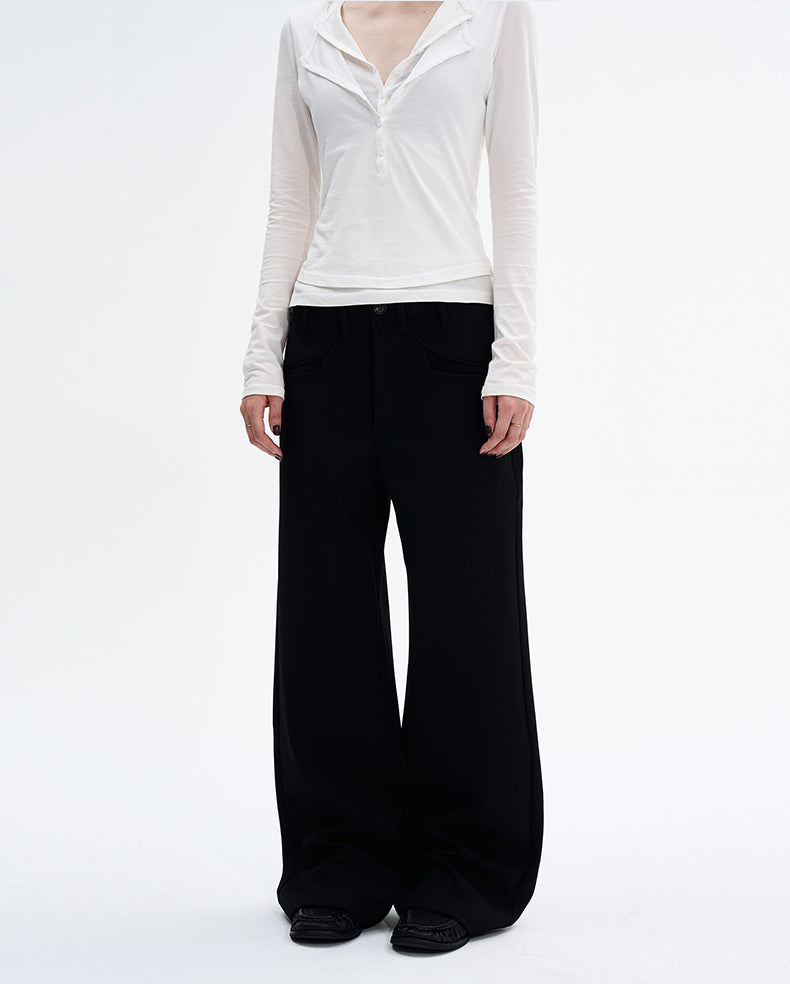 MADWITCH DRAPE STRAIGHT TROUSERS #GPC6895