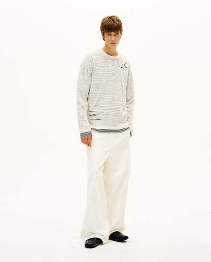MADWITCH UNISEX DISTRESSED KNIT LONG SLEEVE #SD14
