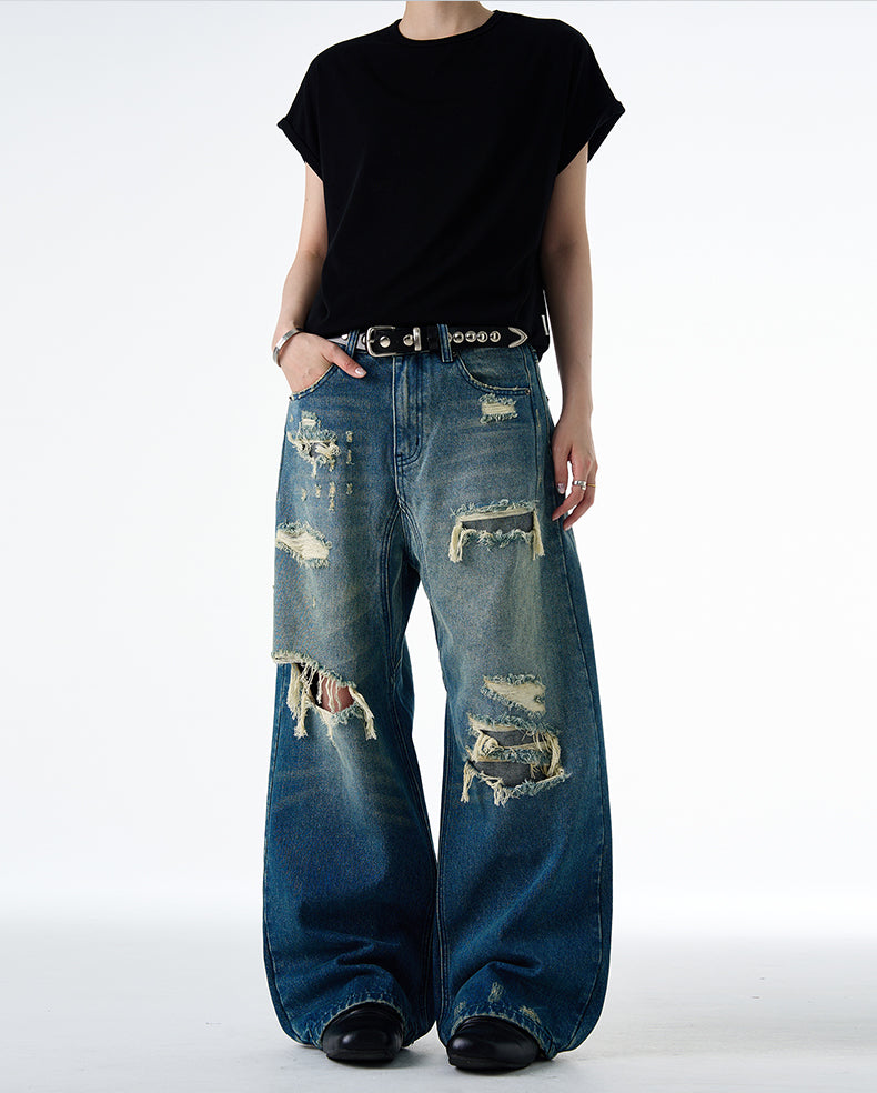 MADWITCH RIPPED DENIM PANTS #DR9691