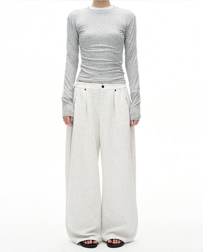 MADWITCH GREY WIDE LEG SWEATPANTS #C959